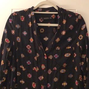 Zara Collection Jewel Button Up Top